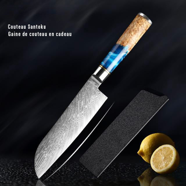 Couteaux de cuisine Japonais Manche en Bois et Résine · Kicchin