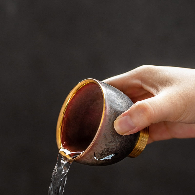 Tasse à Thé Japonaise "La Grue" x2