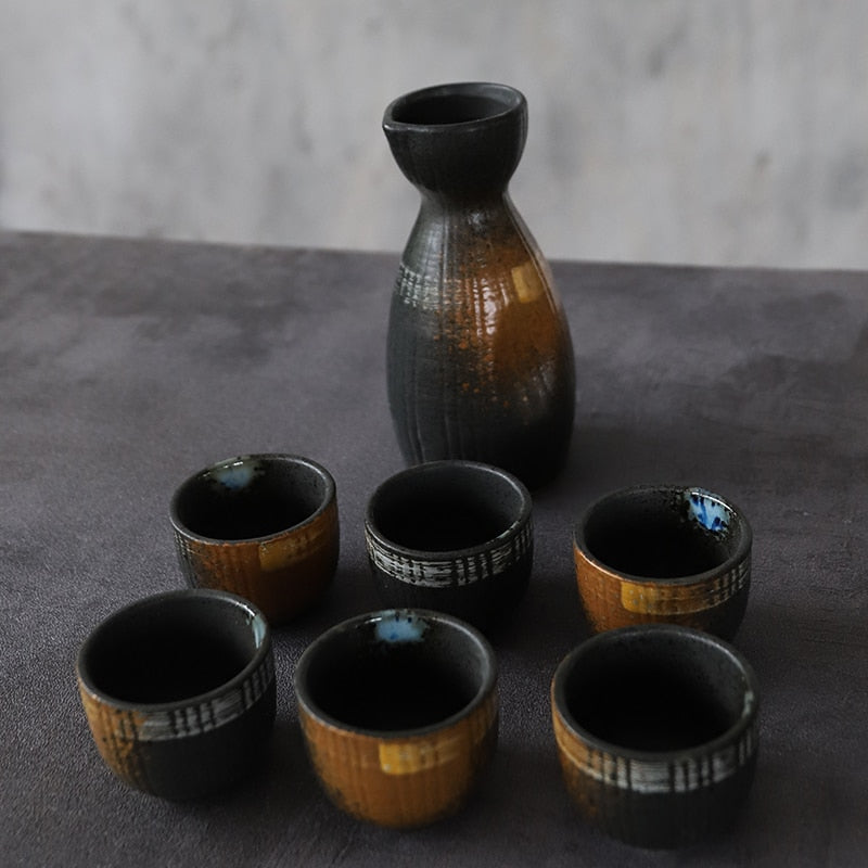 Set à Saké Bronze Japonais